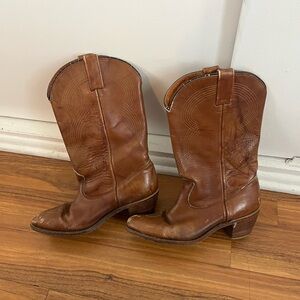 Brown Leather Cowboy Boots